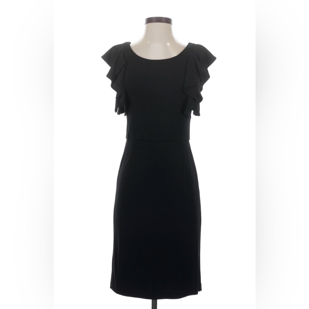 White House Black Market Ruffle Sleeve Sheath Dress